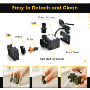 Submersible Pump Fountain Water Pump with 2.2M High Lift - Black by Costway