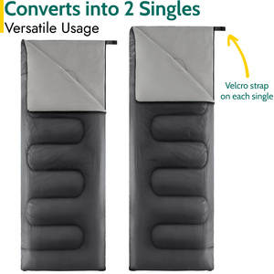 Double 250 GSM Envelope Sleeping Bag - Charcoal by Trail