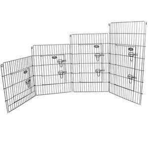 Metal Pet Playpen 8 Panels - Black / 107cm by Easipet