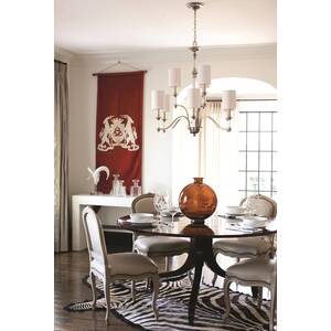 Sussex 9 Light Multi Arm Chandelier Brushed Nickel Finish, E14 - Brushed Nickel