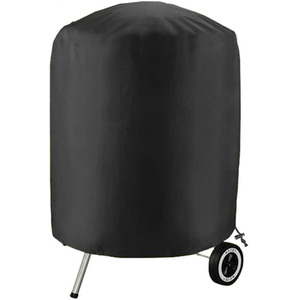 Outdoor Round Patio Waterproof Grill Cover - Black by Livingandhome