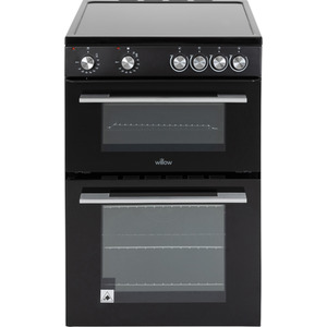 Willow Freestanding Electric Twin Cavity Cooker with Ceramic Hob - BLACK by Willow