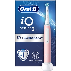 Oral-B iO 3 Pink Electric Toothbrush - Pink by Oral-B