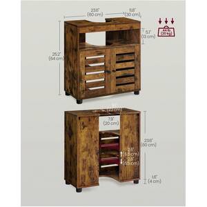 Rustic Under Sink Bathroom Storage Cabinet - Bronze by VASAGLE