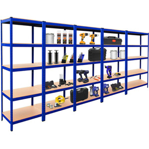 5x T Rax 90cm Blue Racking and Bay Connectors - Blue by Monster Racking