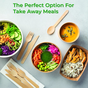 17cm Disposable Bamboo Cutlery Bulk Sets by EcoLux