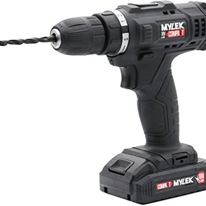 MYLEK 18V Cordless Drill, 151 Piece Accessory Kit And Carry Case - Black by Mylek