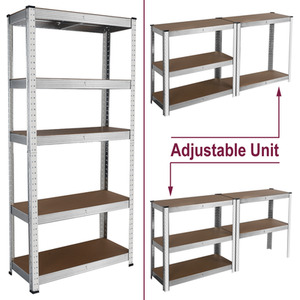 Heavy Duty Steel 5 Tier Racking - Silver by House Of Home