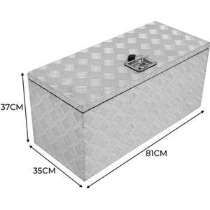 Aluminium Lockable Toolboxes - Silver / 81cm by T-Mech