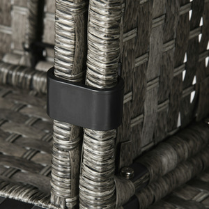 Outsunny 7 Pieces PE Rattan Garden Furniture Set - Grey by Outsunny