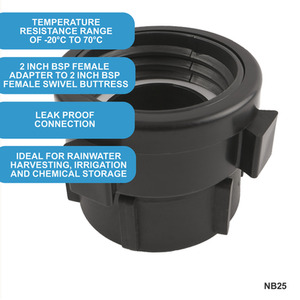 IBC S60x6 (2 inch) Female to (2 inch) BSP Female Swivel Buttress by DNA PACKAGING LTD