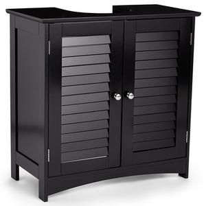 Shrewsbury Under Sink Bathroom Cabinet - Black by VonHaus
