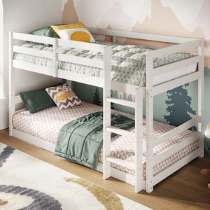 Rest Relax Saturn Low Bunk Bed - White by Rest Relax