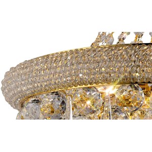 Alexandra Ceiling Pendant Chandelier 9 Light French Gold, Crystal - Gold