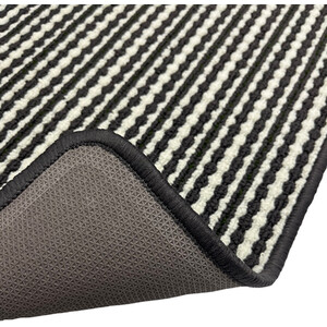 Geo Triangle Washable Runner - Black and White