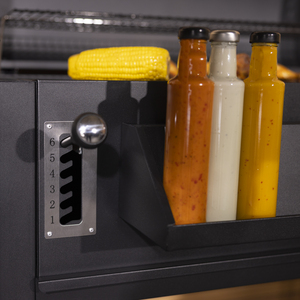 Deluxe Charcoal BBQ Grill with Chrome Steel Warming Rack - Black by Charles Bentley