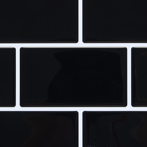 10Pcs Marble Effect Tile Stickers - Black by Livingandhome