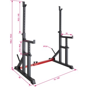 Squat Rack Creed - Black by tectake