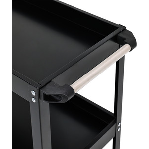 3-Layer Open Tool Storage Trolley - Black by Livingandhome