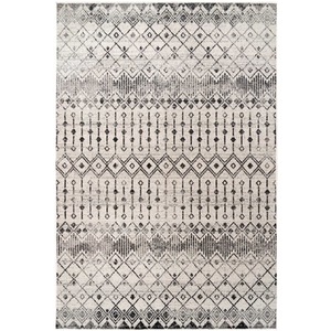 Grey Tribal Aztec Low Pile Soft Living Area Rug by The Rug House