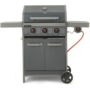Stealth Plus Three Burner BBQ with Side Burner - Grey by Tower