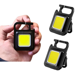 2 Small Keyring Torch Flashlights - Black