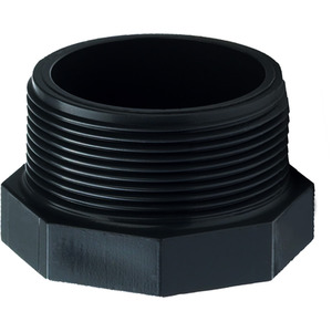 2 inch BSP hex. Male X dust plug - Black by DNA PACKAGING LTD