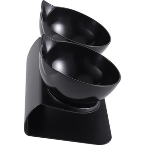 Double Bowl Slanted Cat Feeder by Livingandhome
