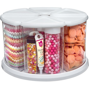 White Storage Carousel - White / 6 by Deflecto