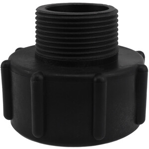 IBC S60x6 (2 inch) Female to (1.25 inch) BSP Male Adaptor - Black by DNA PACKAGING LTD