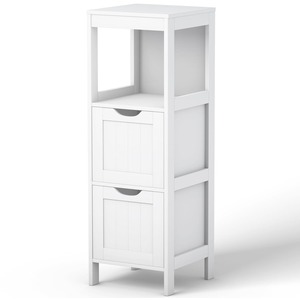 Bathroom Side Storage Cabinet - White by Costway