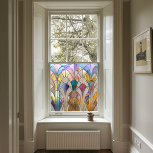 Quarto Art Deco Stained Glass Privacy Window Film