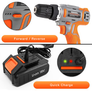 18V Cordless Drill and 89pc Screwdriver Set - Grey by Terratek