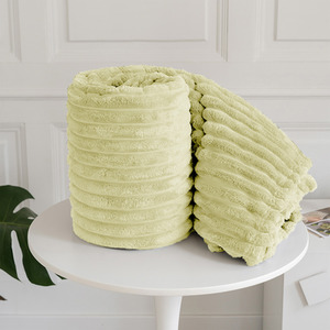 Snug Soft Chunky Ribbed Cord Plush Throw Blanket by Velosso