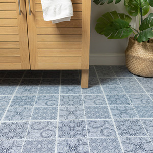 Roman Mosaic Peel and Stick Vinyl Floor Tiles 1sqm by d-c-fix