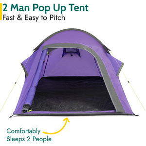 2 Person Pop Up Tent - Purple by Trail