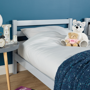 Home Source Hendon Childrens Wooden Single Bunk Bed - Grey by Home Source