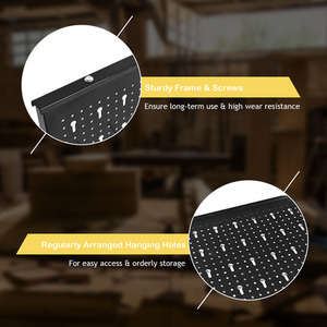 Garage Storage Pegboard Wall Organizer Kit - Black by Costway