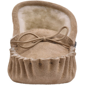 Mens Premium Suede Moccasin Slippers with Soft Suede Sole by Lambland