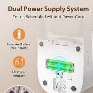 4L Automatic Cat Feeder, APP Control - White by Nobleza