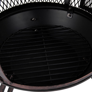 Steel Chimenea - Black and Gold - Black and Gold by Vida Designs