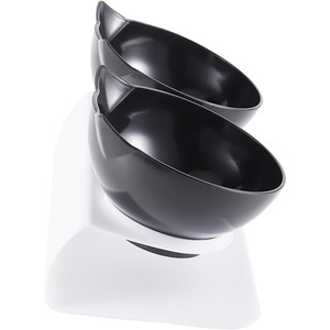 Double Bowl Slanted Cat Feeder by Livingandhome