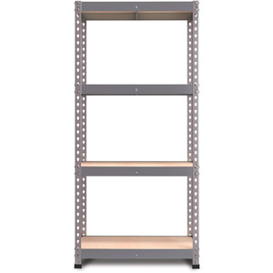Pack of 2 FastLok Garage Shelving Racking Units - Silver / 145cm by RB BOSS