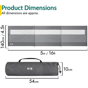 Metal Poled Camping Windbreak by Trail