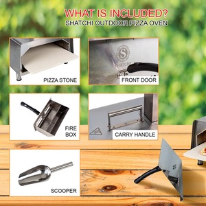 Pizza Oven Charcoal Grilling - silver by Shatchi