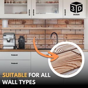 3D Wall Panels (96x48 cm) PVC Cladding Panel Wooden Design by NOVECRAFTO