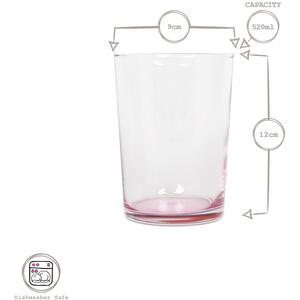 Bodega Highball Glasses - 520ml - Colour Base - Pack of 12 - Multicolour by LAV