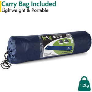 Single Self Inflating Camping Mat 3cm - Blue by Trail