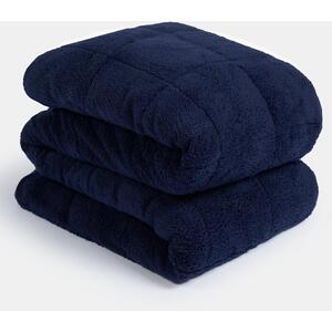 Teddy Fleece Weighted Blanket Throw - Navy Blue / 200cm by Brentfords