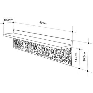 Novo Modern Hanger 7 Hooks with Shelf - Oak by Decortie